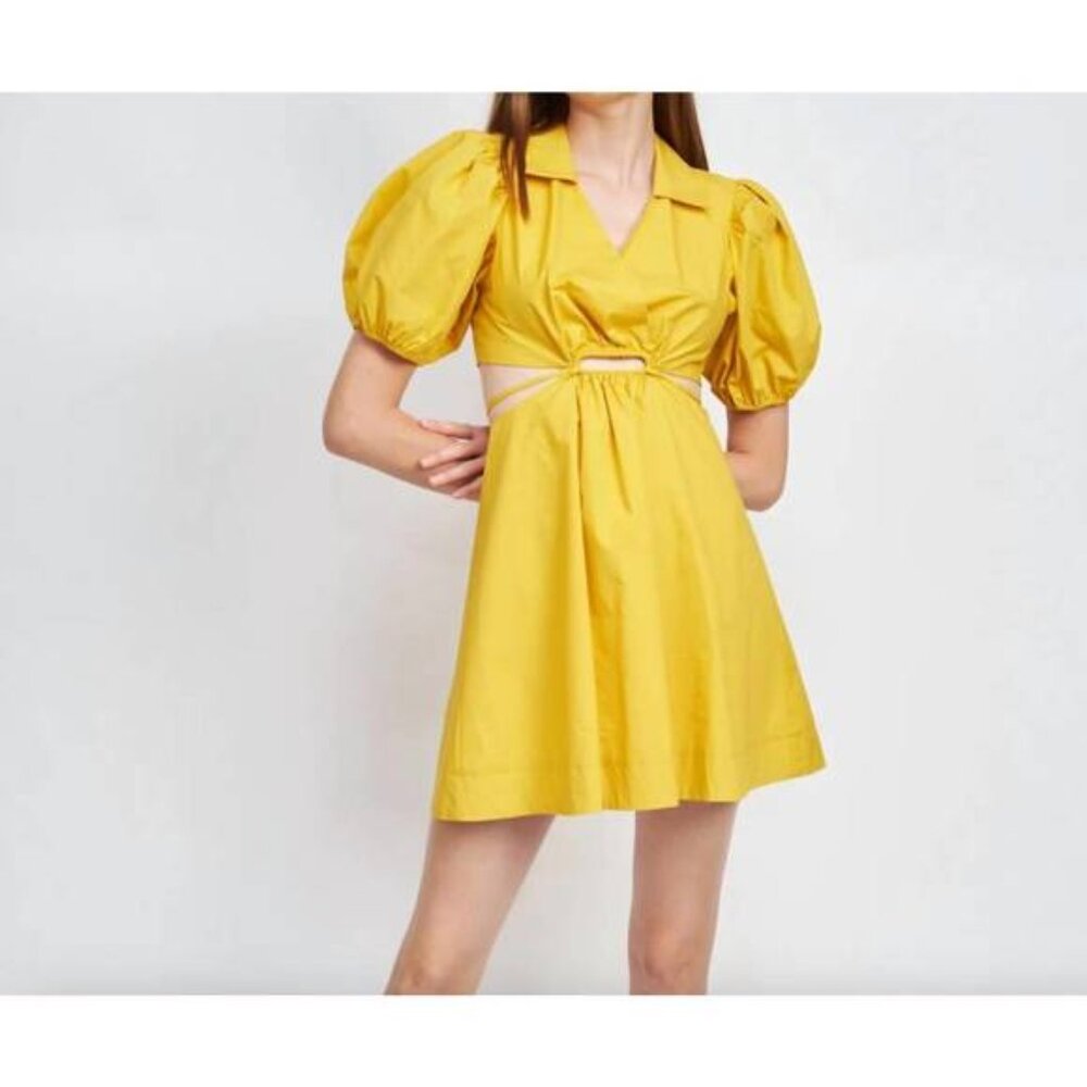 NEW EN SAISON lyanna mini dress in yellow